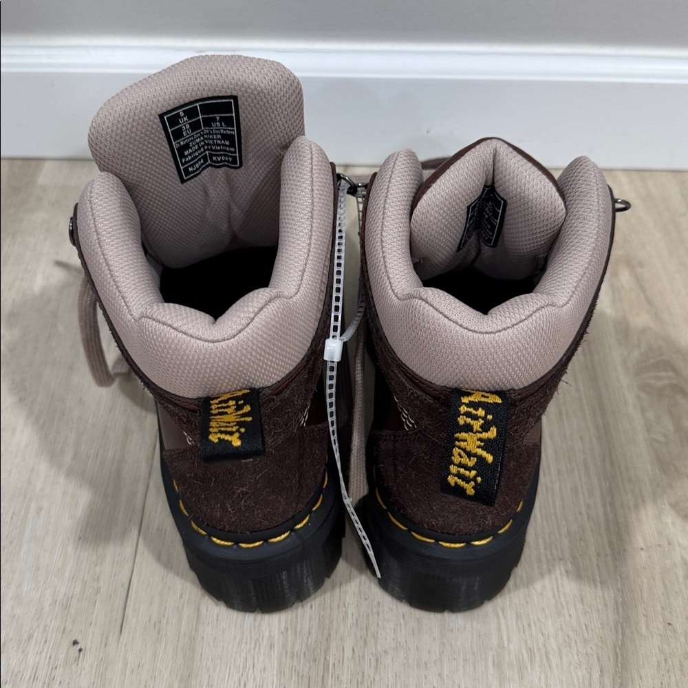 NWOB Dr. Martens Zuma leather suede hiker style Brown High-Top Boots - Picture 4 of 7